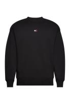 Tjm Rlx Xs Badge Crew Tops Sweatshirts & Hoodies Sweatshirts Black Tommy Jeans