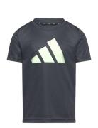 U Tr-Es Logo T Sport T-Kortærmet Skjorte Grey Adidas Performance