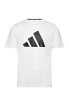 Run It T-Shirt Sport T-Kortærmet Skjorte White Adidas Performance