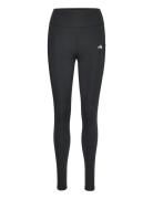 Adidas Optime Full Length Leggings Sport Running-training Tights Black Adidas Performance