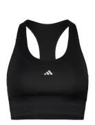 Run Pocket Medium Support Bra Sport Bras & Tops Sports Bras - All Black Adidas Performance