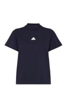 W Bluv Tee Sport T-shirts & Tops Short-sleeved Navy Adidas Sportswear