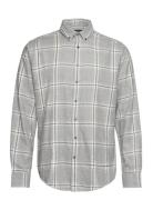 Bs Norman Casual Modern Fit Shirt Tops Shirts Casual Grey Bruun & Stengade