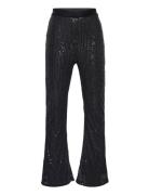 Jersey Flares Sequins Bottoms Trousers Black Lindex