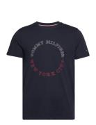 Monotype Roundle Tee Tops T-Kortærmet Skjorte Navy Tommy Hilfiger
