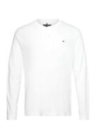 Henley Ls Tee Tops T-Langærmet Skjorte White Tommy Hilfiger