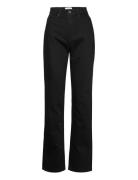 High Rise Straight - Soft Black Bottoms Jeans Straight-regular Black Calvin Klein