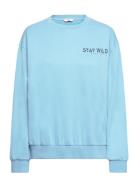 Entour Ls Sweat Print W 7039 Tops Sweatshirts & Hoodies Sweatshirts Blue Envii