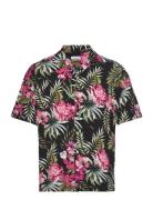 Jjejeff Aop Resort Shirt Ss Sn Tops Shirts Short-sleeved Pink Jack & J S