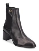 Almond Chelsea Boot W/Hw 55 Shoes Boots Ankle Boots Ankle Boots With Heel Black Calvin Klein