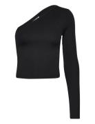 Q-Nova Shoulder Ls Top Tops T-shirts & Tops Long-sleeved Black Calvin Klein