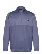 Textured Q Zip Sport Sweatshirts & Hoodies Sweatshirts Blue Adidas Golf