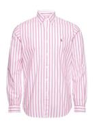 Custom Fit Striped Oxford Shirt Tops Shirts Casual Pink Polo Ralph Lauren