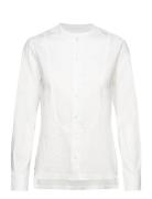 Tanne Shirt Stretch Linen Tops Shirts Long-sleeved White Naja Lauf