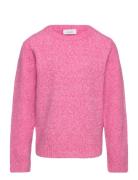 Vmdoffy Ls O-Neck Blouse Ga Girl Noos Tops Knitwear Pullovers Pink Vero Moda