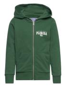 Jjcory Sweat Zip Hood Jnr Tops Sweatshirts & Hoodies Hoodies Green Jack & J S