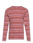T-Shirt Ls Y/D Rib Tops T-shirts Long-sleeved T-Skjorte Pink Minymo