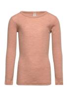 Blouse Ls - Solid Tops T-shirts Long-sleeved T-Skjorte Coral CeLaVi