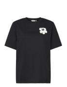 Embla Unikko Placement Tops T-shirts & Tops Short-sleeved Black Marimekko