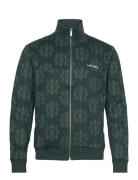 Ballier Jacquard Track Jacket Tops Sweatshirts & Hoodies Sweatshirts Green Les Deux