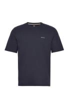 Waffle T-Shirt Tops T-Kortærmet Skjorte Blue BOSS