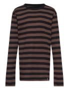 Midi Rib Tobino Tee Ls Tops T-shirts Long-sleeved T-Skjorte Brown Mads Nørgaard