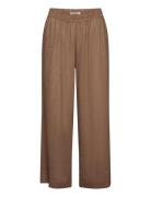 Onltokyo Hw Linen Blend Pant Pnt Noos Bottoms Trousers Wide Leg Brown ONLY