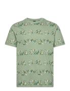 Onsnewiason Life Reg Aop Stripe Ss Tee Tops T-Kortærmet Skjorte Green ONLY & SONS