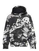 Sweatshirt Hoodie Graphic Expr Tops Sweatshirts & Hoodies Hoodies Black Lindex