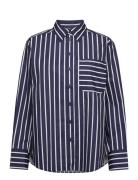 Shirt April Tops Shirts Long-sleeved Navy Lindex