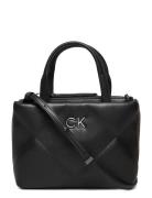 Re-Lock Quilt Tote Mini Bags Small Shoulder Bags-crossbody Bags Black Calvin Klein
