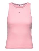 Tjw Essential Rib Tank Tops T-shirts & Tops Sleeveless Pink Tommy Jeans