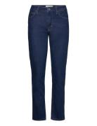 Mid Rise Slim - Mid Blue Bottoms Jeans Straight-regular Blue Calvin Klein