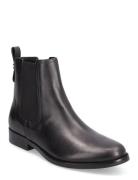 Maeve Lth Bootie Shoes Boots Ankle Boots Ankle Boots Flat Heel Black Coach