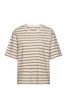 Esmia T-Shirt - Gots Tops T-shirts & Tops Short-sleeved Cream Esme Studios