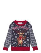 Jingle Bells Christmas Sweater Kids Tops Knitwear Pullovers Multi/patterned Christmas Sweats