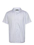 Dimensionbbhomme Shirt Tops Shirts Short-sleeved Blue Bruuns Bazaar