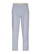 Jpstbill Jjcairo Tapered Linen Ble Jnr Bottoms Trousers Blue Jack & J S