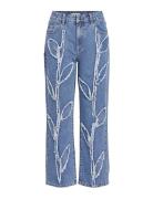 Objmoji Fray Mw Ankle Jeans E Aw Fair 23 Bottoms Jeans Straight-regular Blue Object