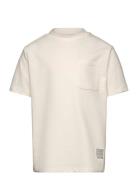 Regular Pocket T-Shirt Tops T-Kortærmet Skjorte Cream Tom Tailor