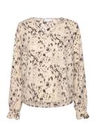 Blouse In Sprinkle Print Tops Blouses Long-sleeved Cream Coster Copenhagen