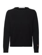 O-Neck Top Tops Knitwear Jumpers Black BUSNEL