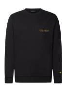 Collegiate Sweatshirt Tops Sweatshirts & Hoodies Sweatshirts Black Lyle & Scott