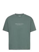 Serif Boxy T-Shirt Sport T-shirts & Tops Short-sleeved Green AIM'N