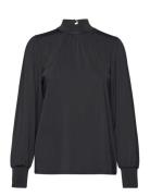 Lr-Eve Tops Blouses Long-sleeved Black Levete Room