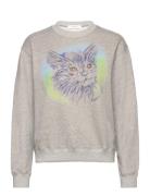 Sweatshirt Louiscat Molleton Tops Sweatshirts & Hoodies Sweatshirts Grey ROSEANNA