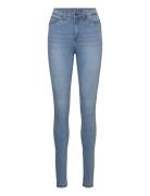 Nmcallie Hw Skinny Jean Vi059Lb Fwd Noos Bottoms Jeans Skinny Blue NOISY MAY