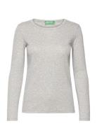 T-Shirt L/S Tops T-shirts & Tops Long-sleeved Grey United Colors Of Benetton