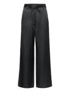 David - High Shine Blend Rd Bottoms Trousers Wide Leg Black Day Birger Et Mikkelsen