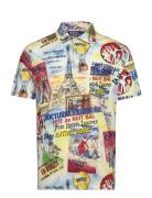 Standard Fit Printed Jersey Polo Shirt Tops Shirts Short-sleeved Multi/patterned Polo Ralph Lauren